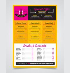 Cafe Menu Template Realistic Image