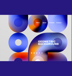 Circles And Round Shapes Landing Page Abstract