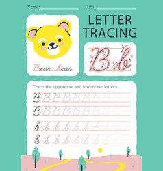 Hand Drawn Tracing Worksheet Template