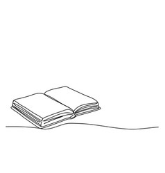 Open Book One Line Drawing