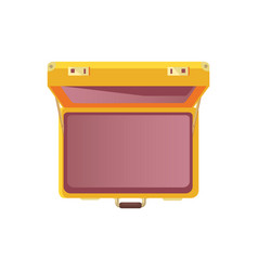 Open Suitcase Empty Bag Top View Icon