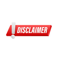 Red Disclaimer Sign Badge Icon