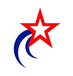 Rising Star Red And Blue Symbol