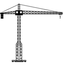 Silhouette Of Construction Tower Crane Icon