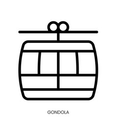 Gondola Icon Line Art Style Design Isolated