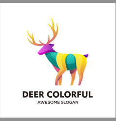 Modern Deer Logo Design In Gradient Style