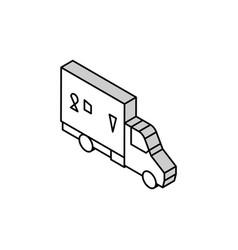 Truck Around Clock Free Shipping Service Isometric