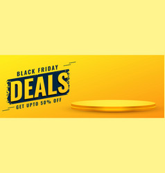 Yellow Black Friday Big Deal Banner With 3d