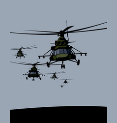 Air Assault A Group Of Combat Helicopters