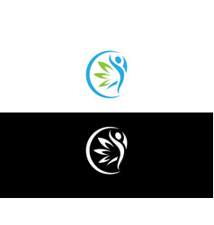 Natural Human Healthy And Wellness Life Logo