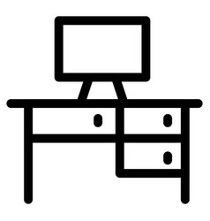 Multiple Drawer Desk Used For Computer