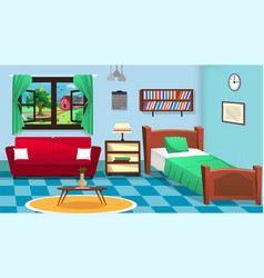 Room Interior Bedroom Cartoon Living