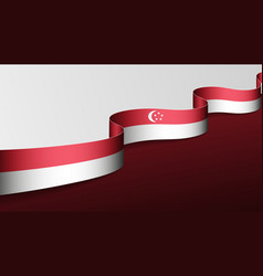 Singapore Ribbon Flag Background