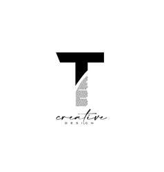 T Letter Logo Design With Creative Letter T Made