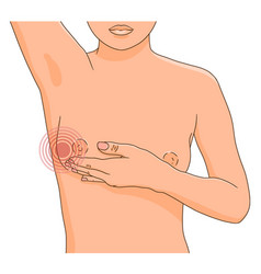 Woman Performing Monthly Self Exam For Breast