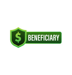 Beneficiary Sign Man And Shield Stock