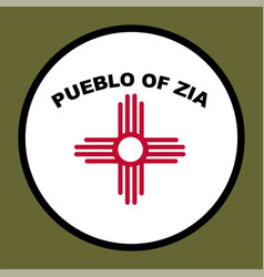 Circle Badge Indian Flag Zia Pueblo