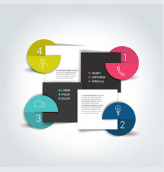 Fous Steps Template Numbered Chart Infographic