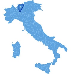 Map Of Italy Bergamo