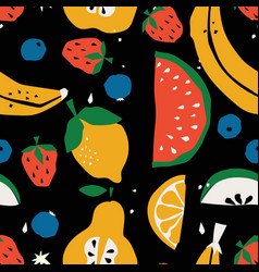 Vintage Retro Fruit Seamless Pattern