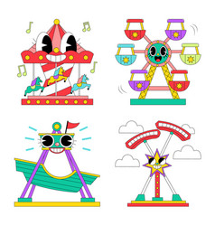 Acid Amusement Park Stickers Set