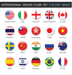 International World Flag Icon Set In Circle