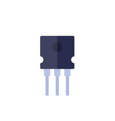 Transistor Or Semiconductor Icon Flat Design