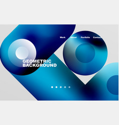 Circles And Round Shapes Landing Page Abstract