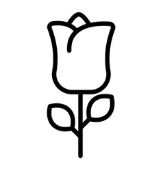 Flower Rose Nature Simple Line Icon