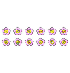 Retro Game 8 Bit Pixel Art Flower Emoji Icon Set