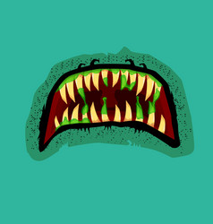 Cartoon Funny Zombie Monster Open Mouth