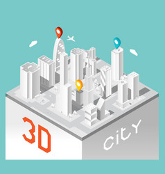 Paper 3d City Isometric Buildings Landscape