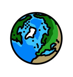 Arctic Ocean Map Color Icon