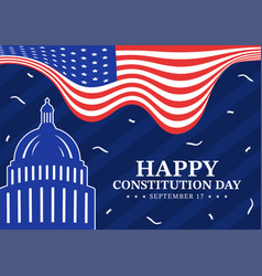 Happy Constitution Day United States On 17th