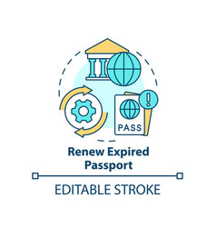 Renew Expired Passport Concept Icon