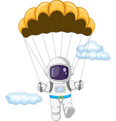 Cartoon Astronaut Skydiving