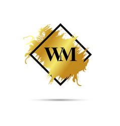 Gold Wm Logo Symbol Art Design