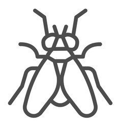 Midge Line Icon Insects Concept Fly Sign