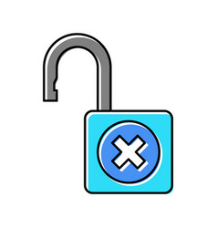 Open Padlock Color Icon