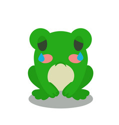 Sad Frog Crying Sitting