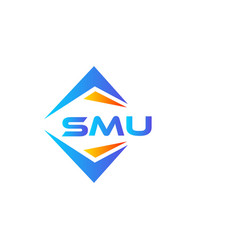 Smu Abstract Technology Logo Design On White