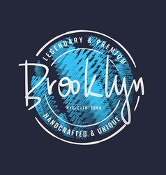 Brooklyn Letter Graphic Mens T-shirt Design Print