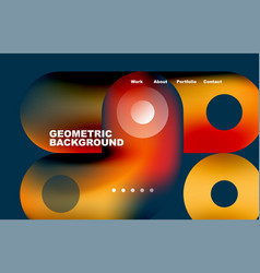 Circles And Round Shapes Landing Page Abstract