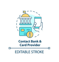 Contact Bank And Card Provider Concept Icon