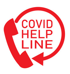 Covid Help Line Icon On White Background