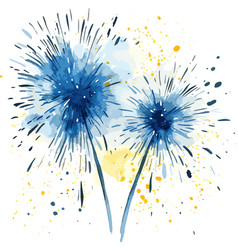 Happy New Year Fireworks Blue Confetties