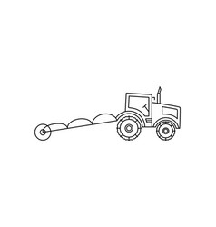 Linear Tractor And Seeder Icon