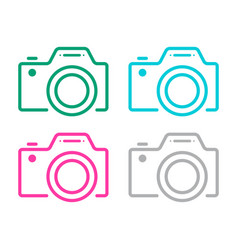 Set Of Camera Flat Web Icon Photography Digital