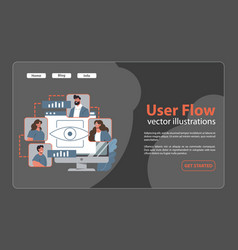 User Flow Visualization Concept Flat