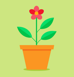 A Simple Flowerpot With Few Flowers